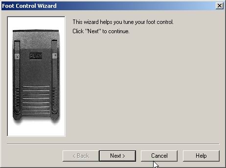 Wizard to confirm Foot Control