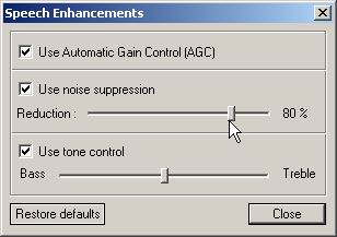 Speech Ehhancements Window