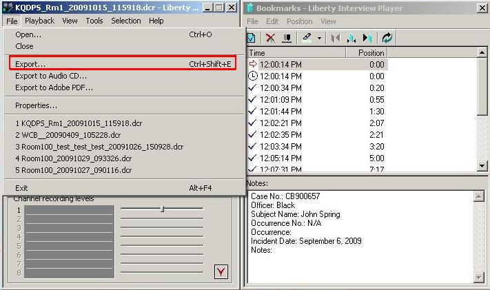 Export a DCR File