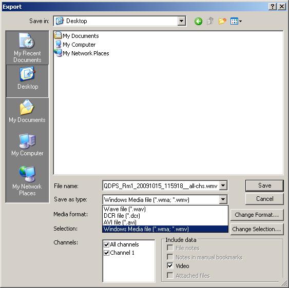 Export a DCR File