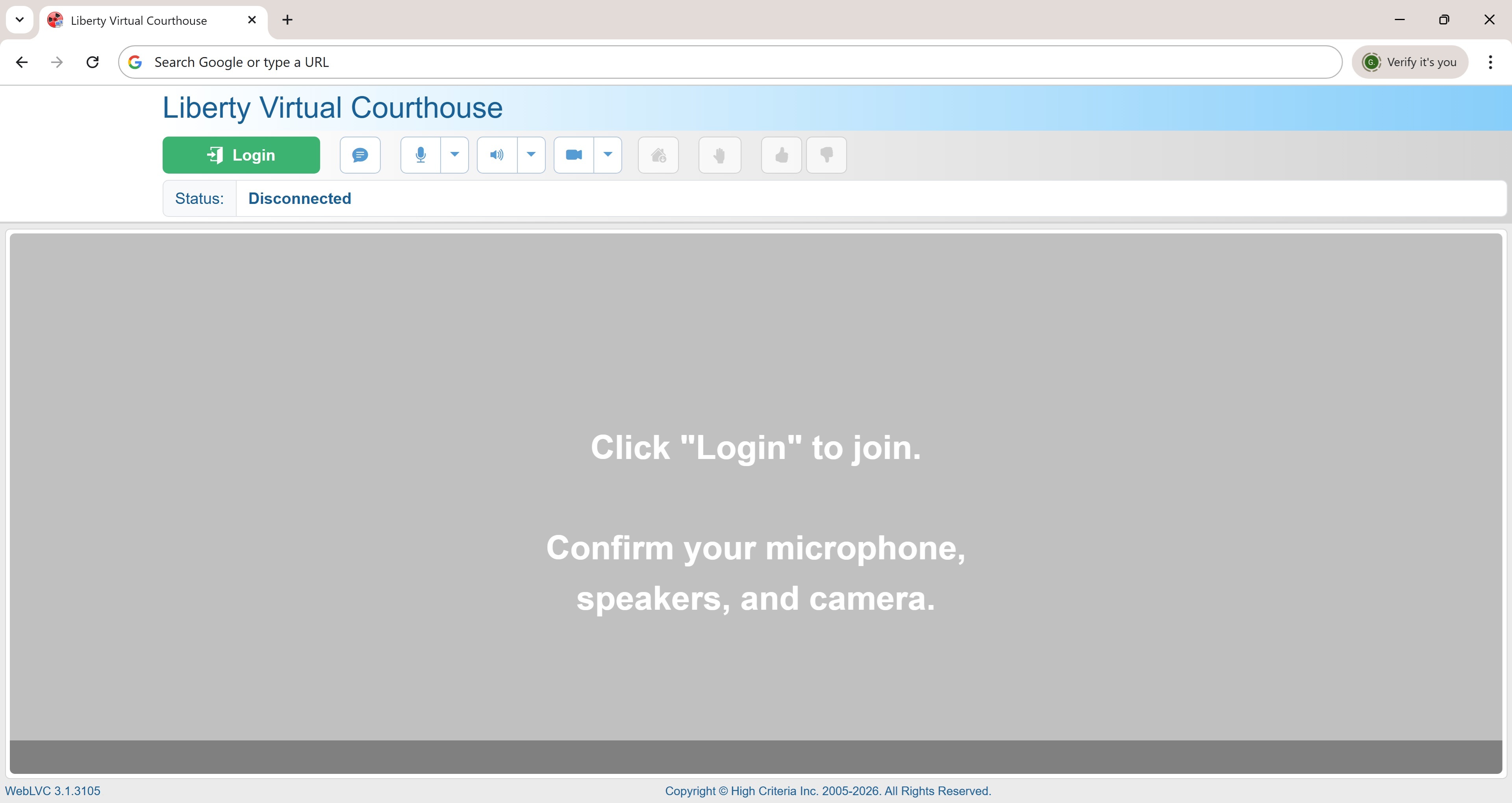 Open the Virtual Court Program in a Browser