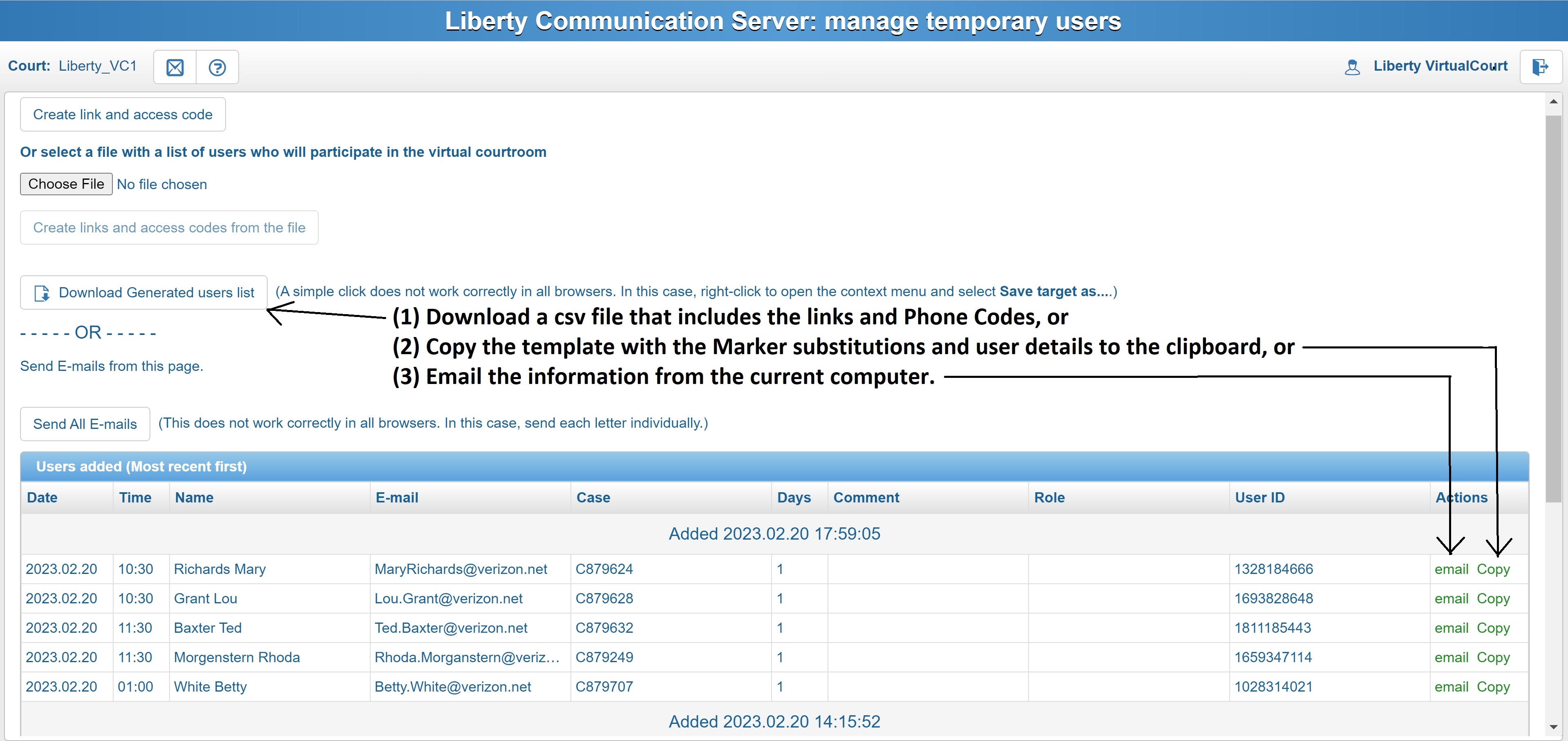 Distributing Links and Phone Codes