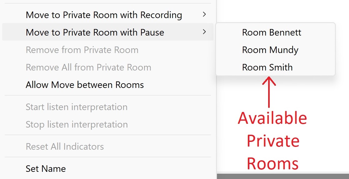 Move to Private Room