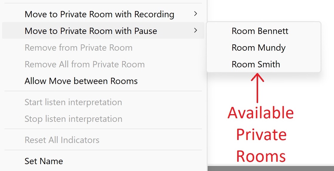 Move to Private Room