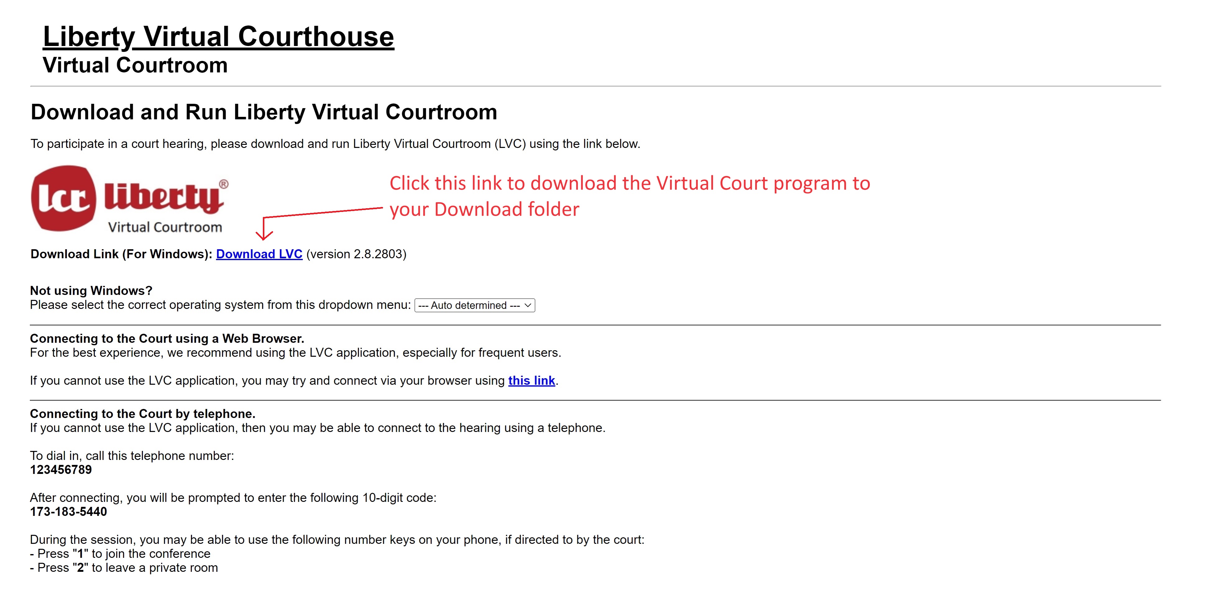Virtual Court Download Page