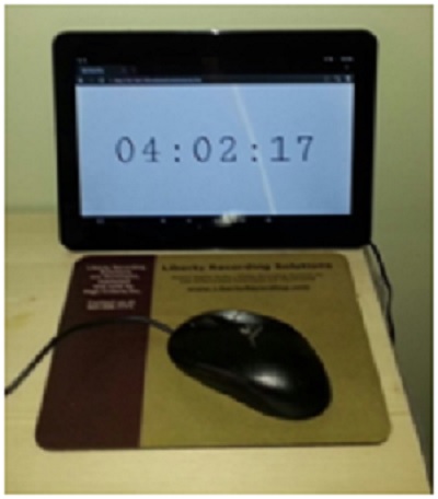 Liberty Webclock on large monitor
