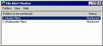 File Alert Monitor, watches for the creation or update of files in folders.